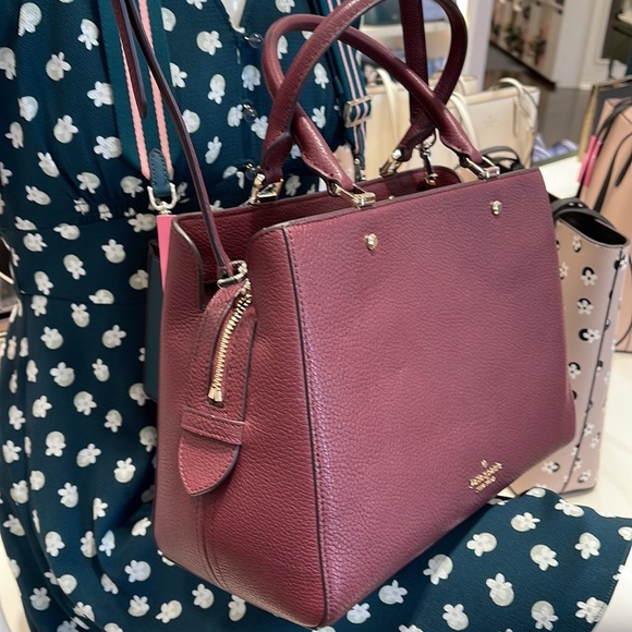 Kate Spade Leila Medium Triple Compartment Satchel 
Sherrywood - Picture 16 of 16